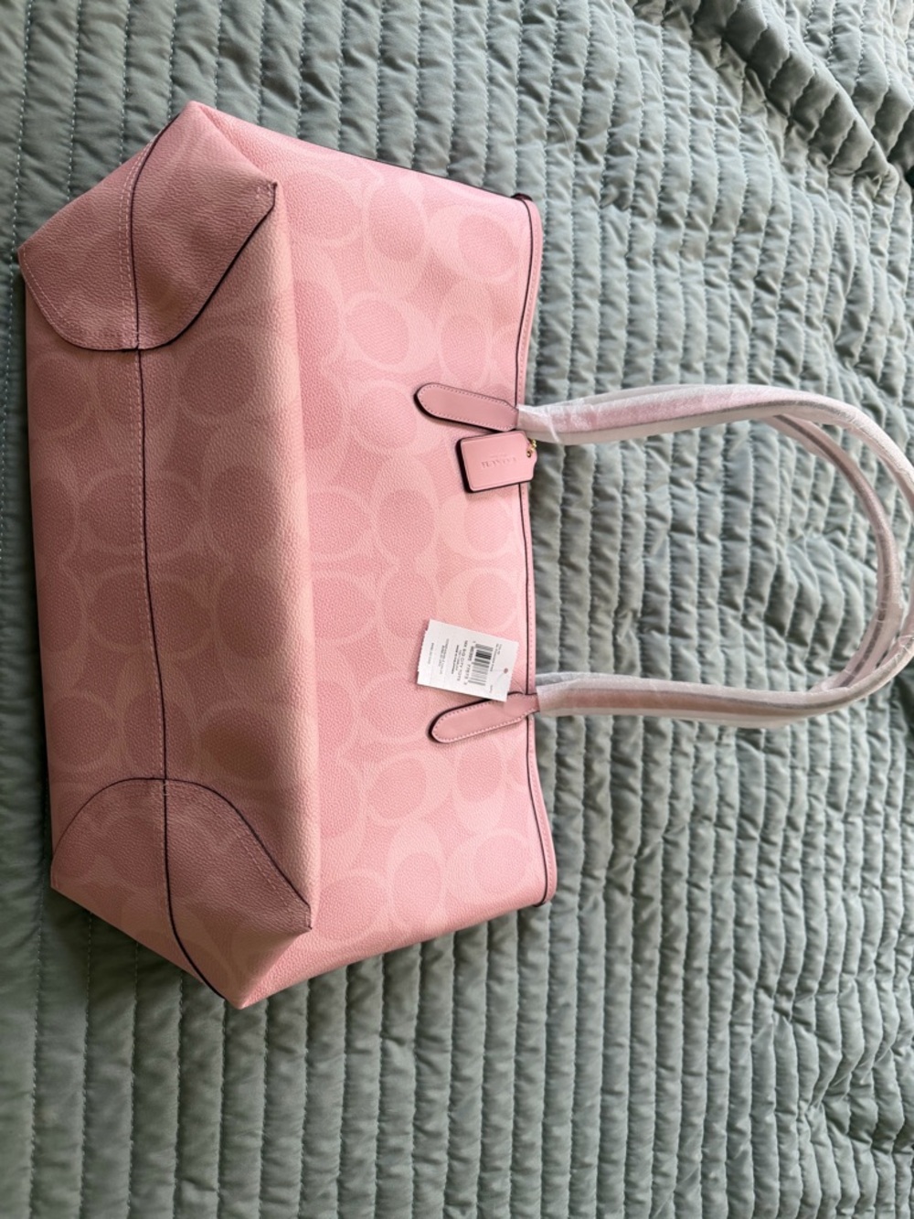 RESERVED - Coach Pink Signature Tote Bag with Coach Removable Insert - Picture 3 of 9